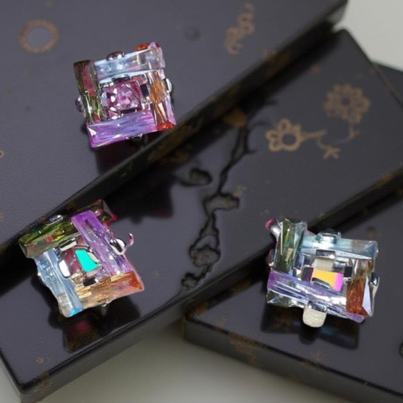 Colorful Geometric Earrings for pierced and Pendant New Boutique - Picture 5 of 11